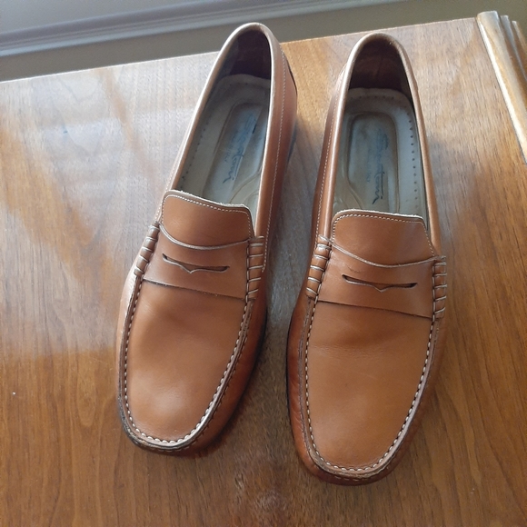 Santoni Other - MEN'S SANTONI BROWN LEATHER PENNY LOAFERS